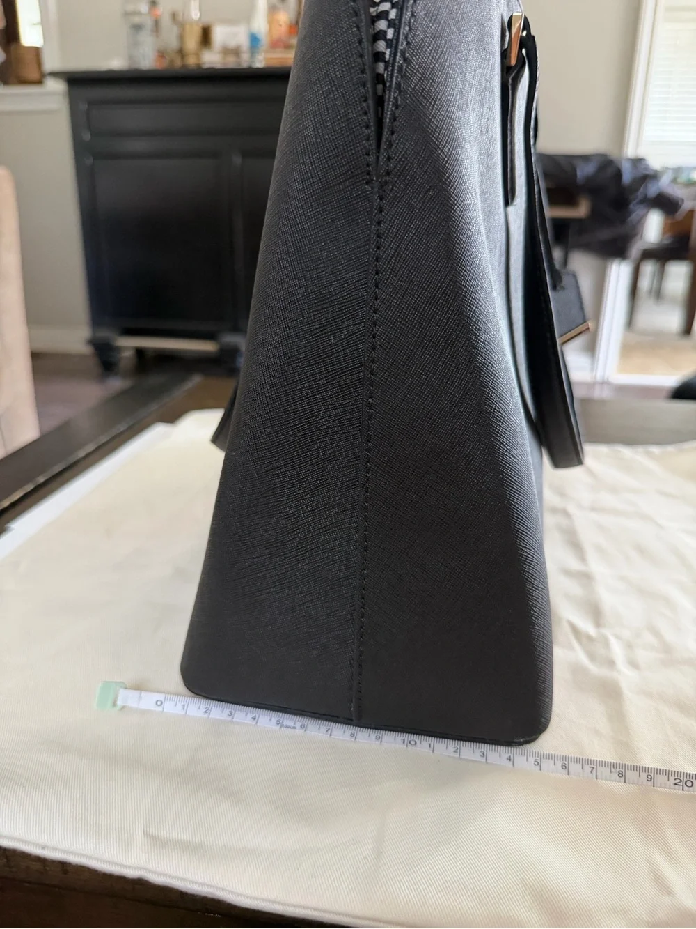 Kate Spade Black Saffiano Leather Staci Large Laptop Tote Bag